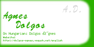 agnes dolgos business card